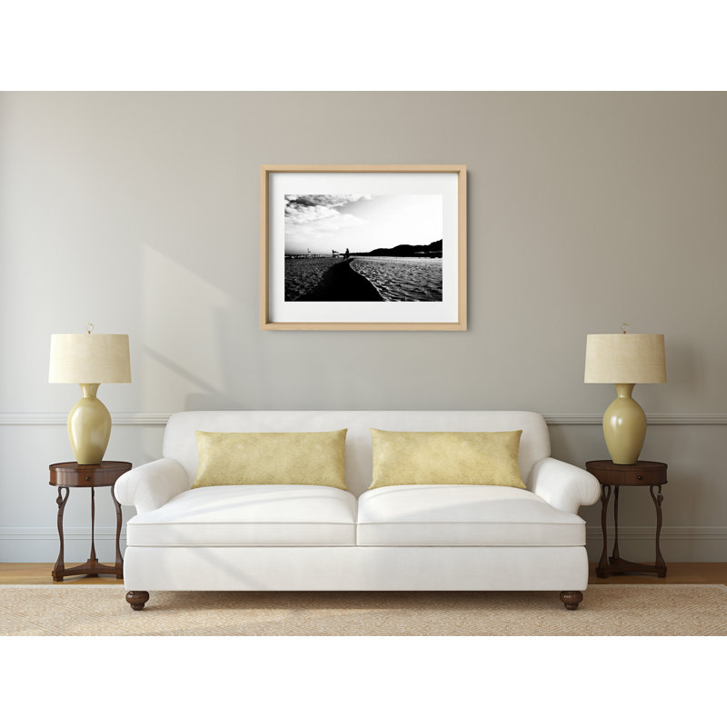 Walk The Line Print by Joseph Regan, 26" H x 36" W x 0.75" D, Natural