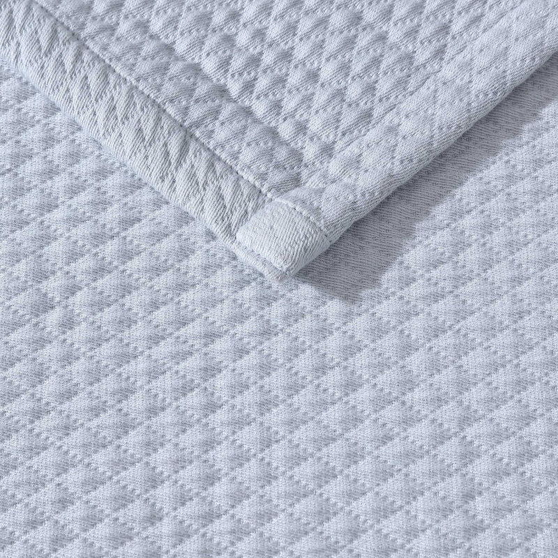Grande couverture en coton Vera Wang Matelesse, Gris, Grand lit