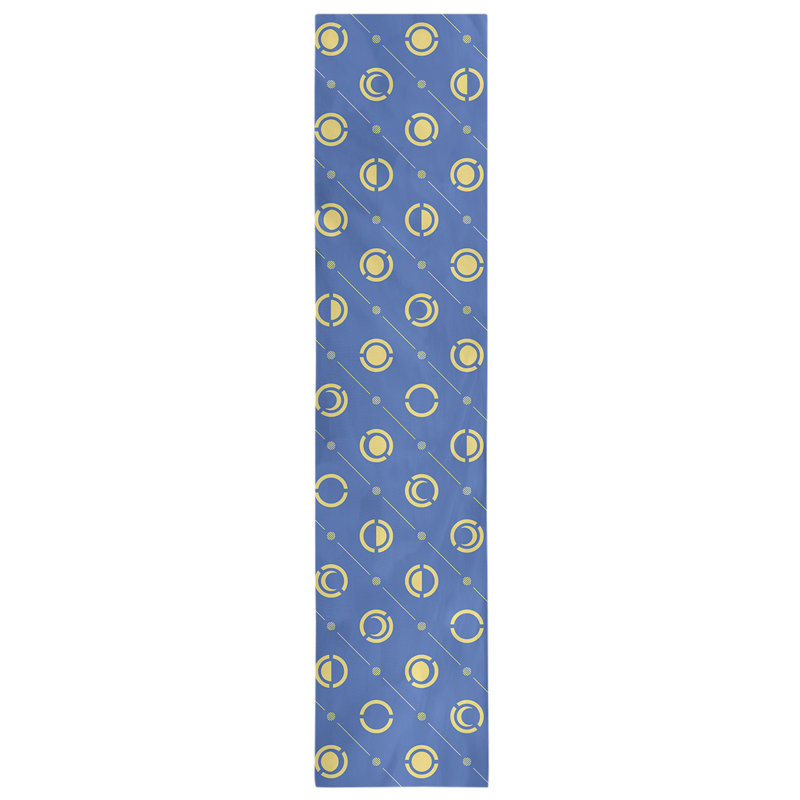 Chemin de table Classic Moon Phases, 16 po x 72 po, Bleu/jaune