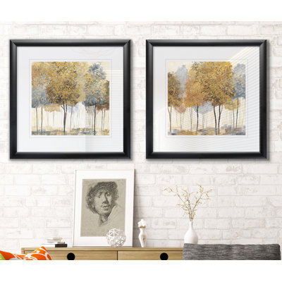 " Metallic Forest I " 2 - Pieces