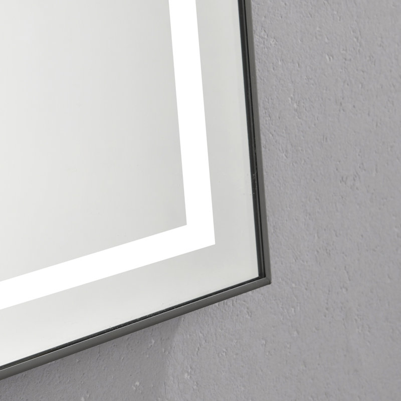 Miroir de salle de bain DEL, 36 po x 72 po, Doré