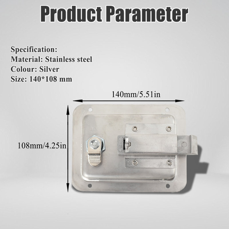 Loquets de porte de remorque, loquet de camion, boîte à outils en acier inoxydable, paquet de 4