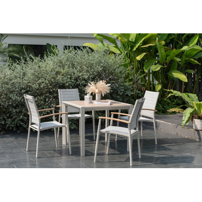 Outdoor Patio 4Pc Aluminum Dining Chairs