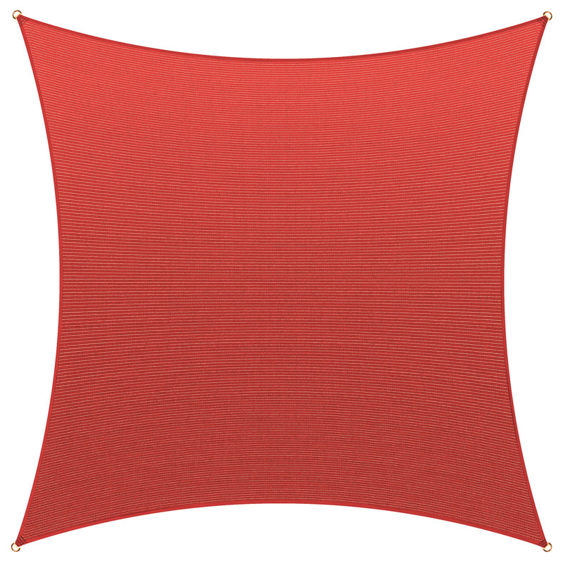 Voile d'ombrage carré Amgo 200 g / m², blocage UV 95%, 10 pi x 10 pi, Rouge