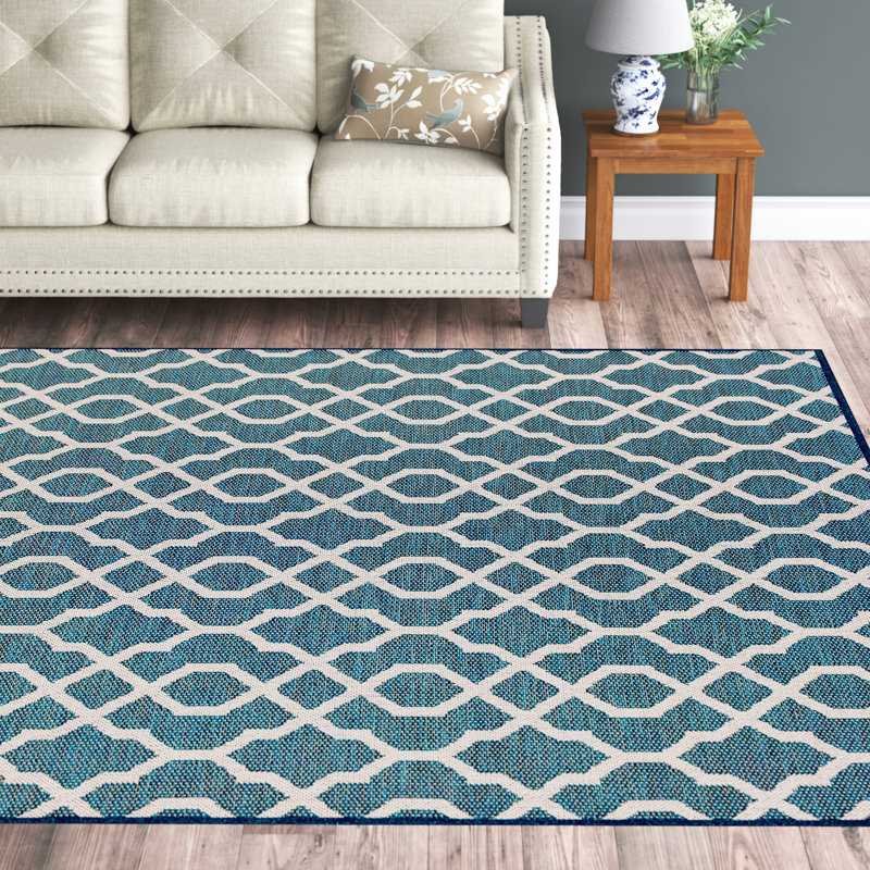 Mccampbell Geometric Indoor / Outdoor Rug, Rectangle 8' x 10'