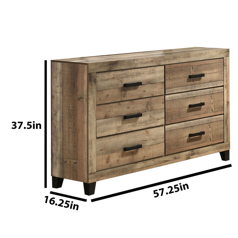 Commode de style campagne en pin brun vieilli