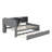 Functional Platform Bed With Pull Out Trundle Shelving Units And Storage Headboard-1077292148