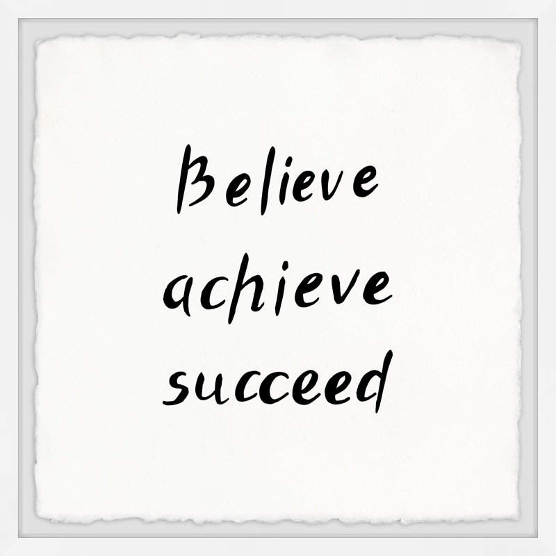 Achieve And Succeed - Single Picture Frame Painting, 81cm H x 81cm W x 3.81cm D
