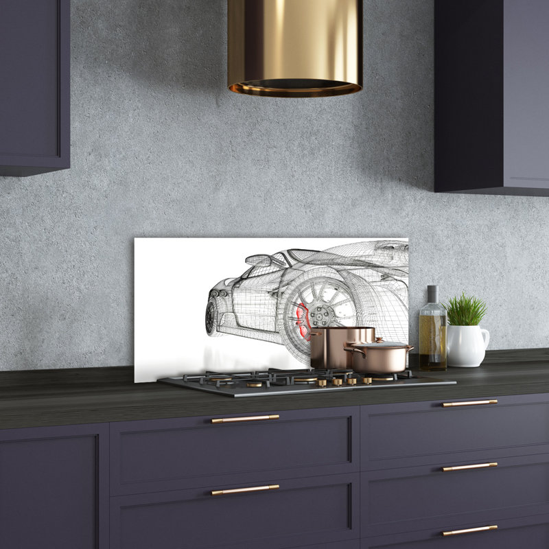 Alajiah 50cm W x 100cm L Glass Peel and Stick Panel