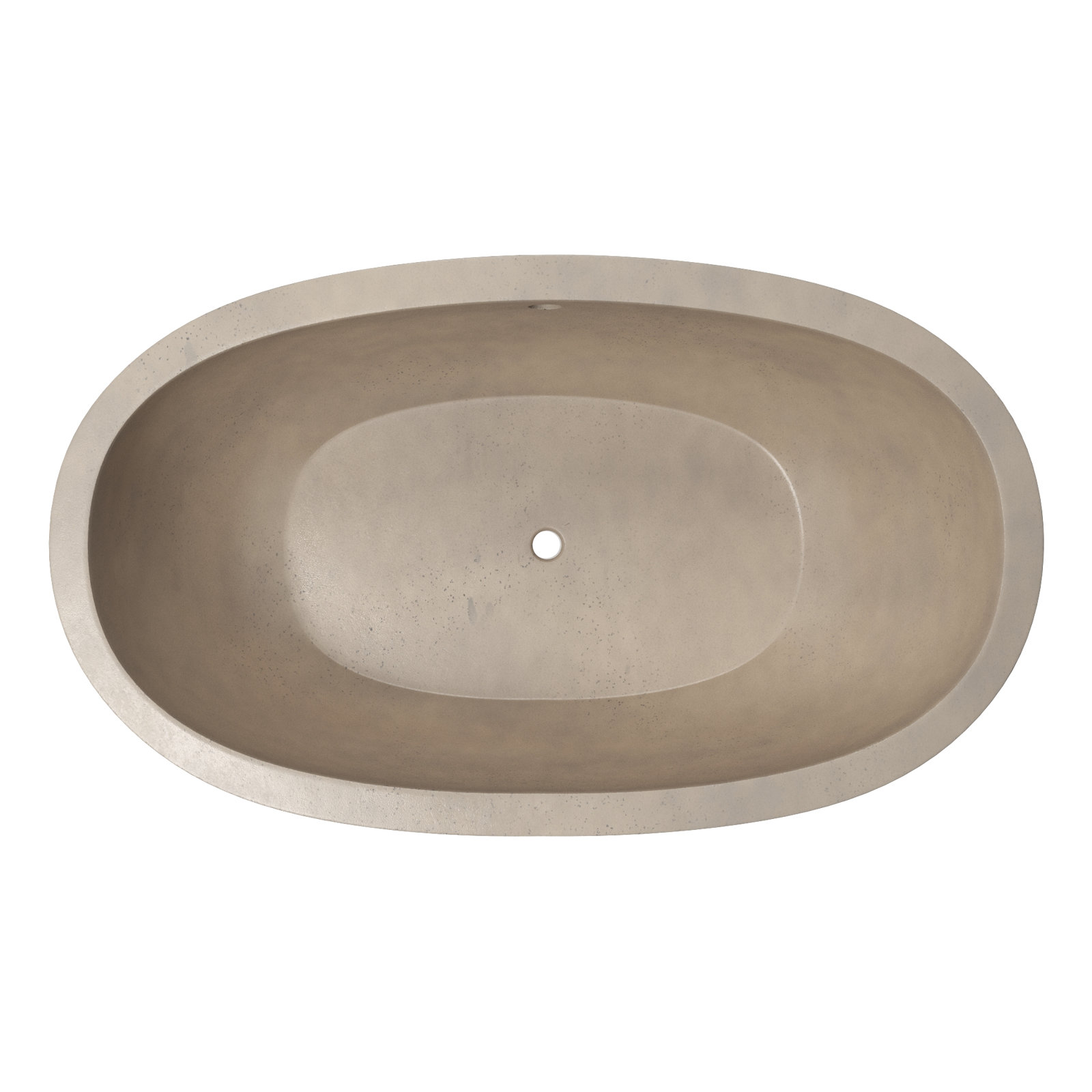 Avalon NativeStone Concrete Soaking Bathtub, 21" H x 36" W x 62" L, Sand