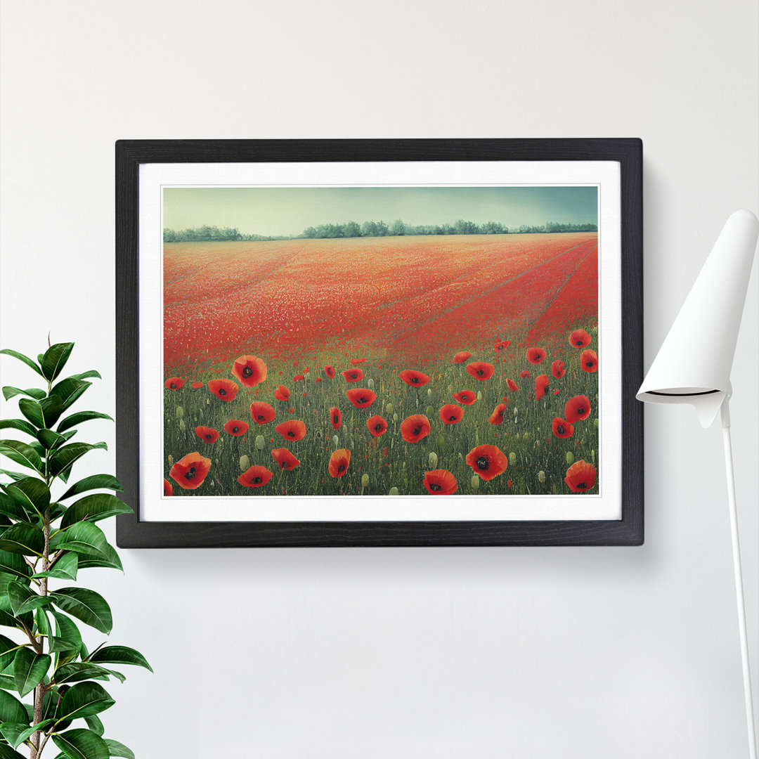 Sumptuous Poppy Field Flowers - Single Picture Frame Print