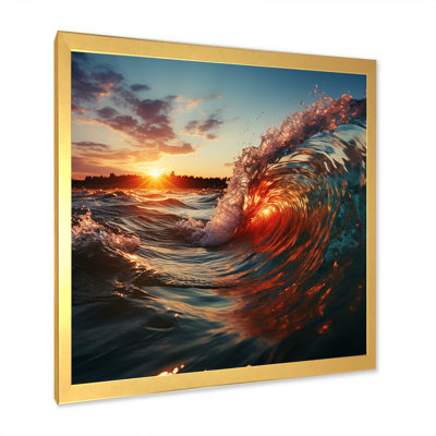 «Sunshine Through The Breaking Waves», reproduction d'art sur toile