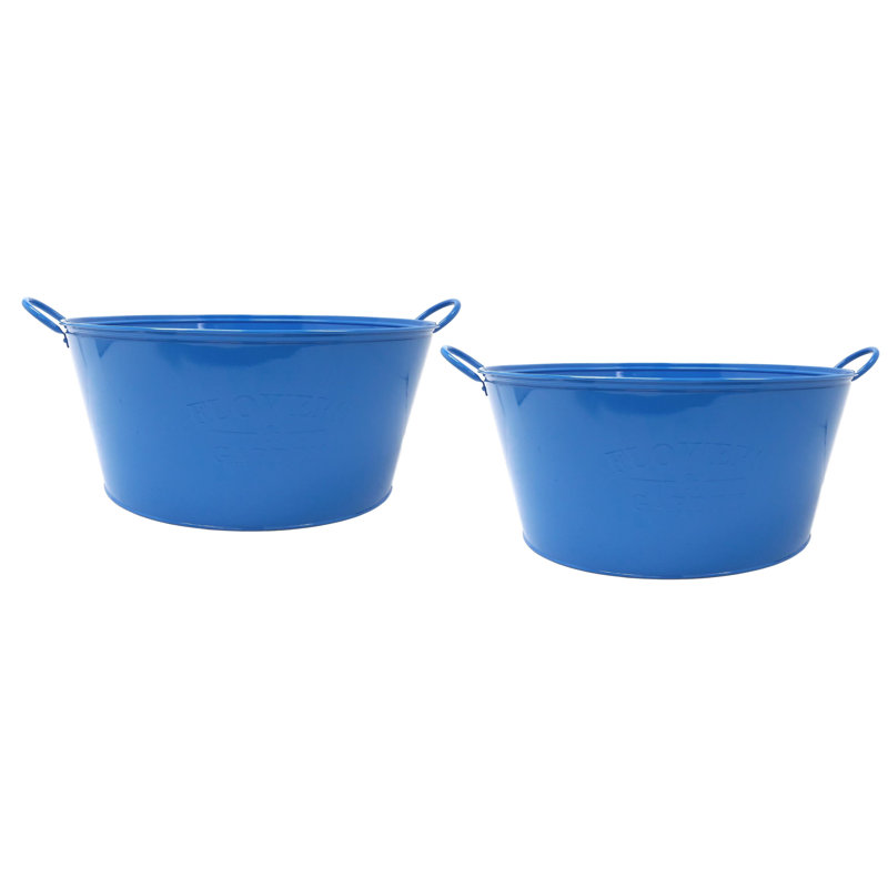 Handmade Metal Pot Planter, Blue