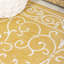 Tapis d'intérieur / extérieur jaune tissé texturé Debbe-140742913