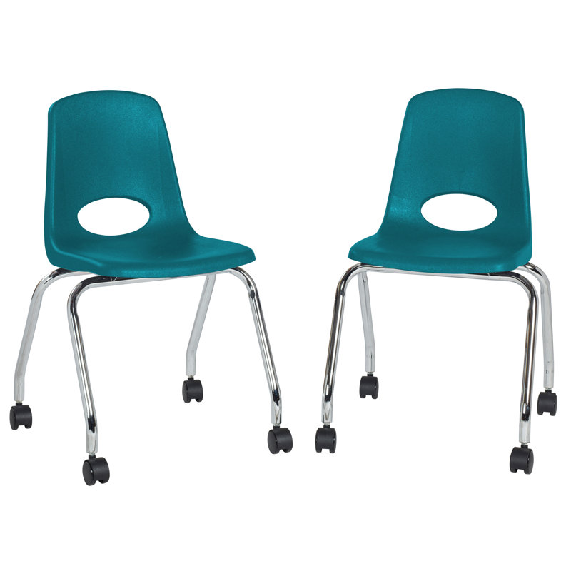Chaise mobile 18 "avec roulettes, Sarcelle