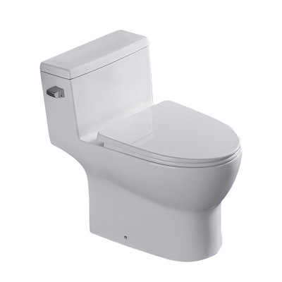 Toilette allongée à fixation au sol 1,28 gallon GPF Boyel Living (siège inclus)