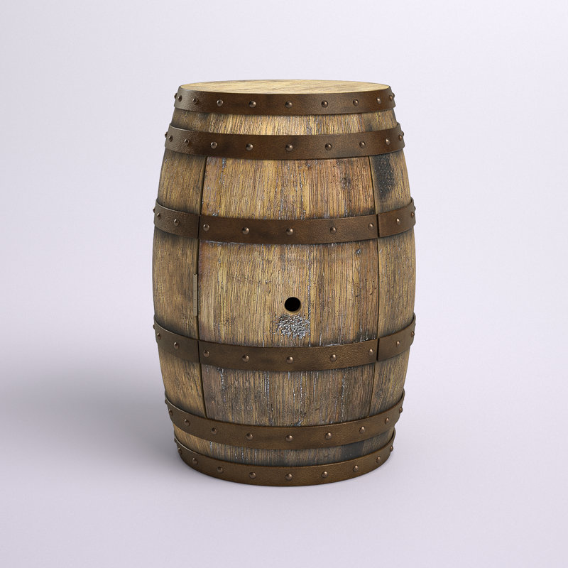 Bloomingdale Barrel End Table, Praline