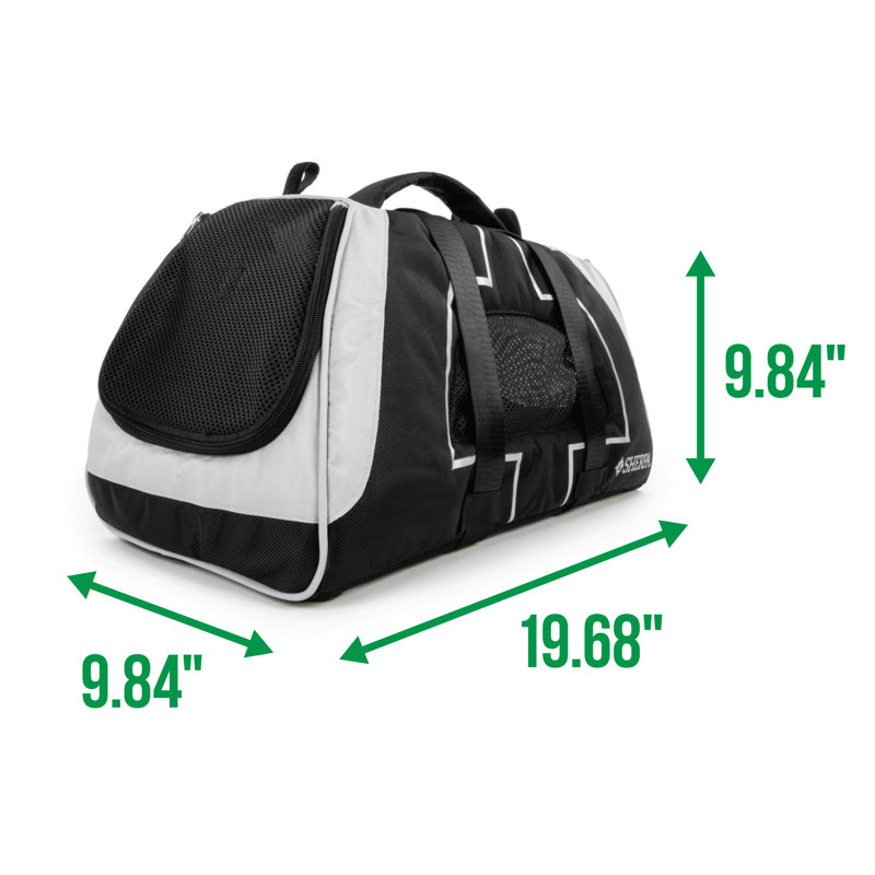 Sherpa Forma Frame Crash-Tested Travel Pet Carrier, Black, Medium, Medium