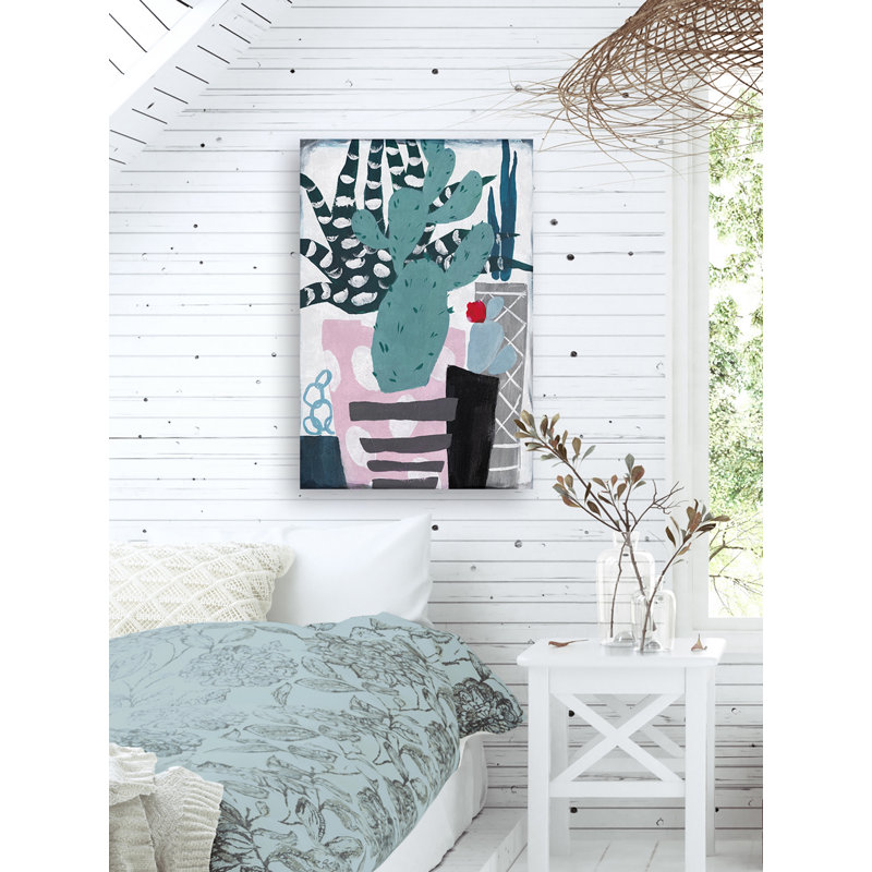 Reproduction d’art sur toile tendue « fresh Cacti », H 30 po x l 20 po x P 1,5 po