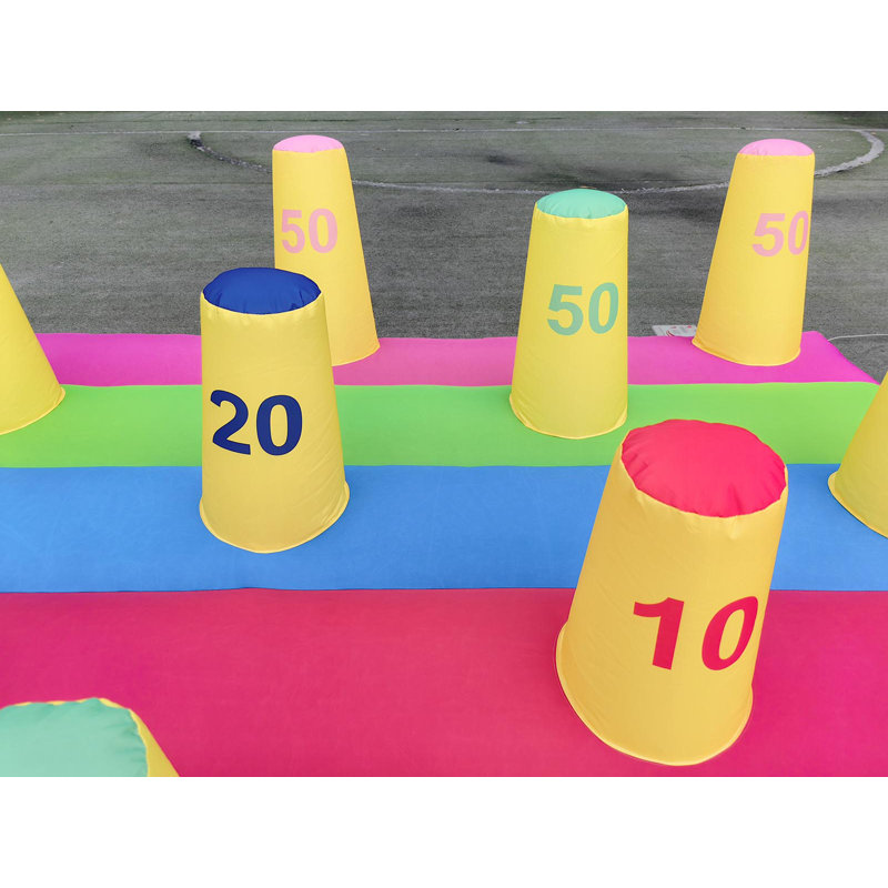 Jeu de cible gonflable géant 119 po x 79 po, jeu de carnaval gonflable pour les enfants et les adultes Fêtes sportives interactives et événements, matériau léger, installation facile