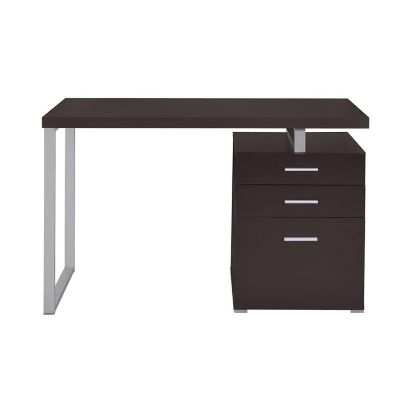 Bureau 3 tiroirs à finition cappuccino