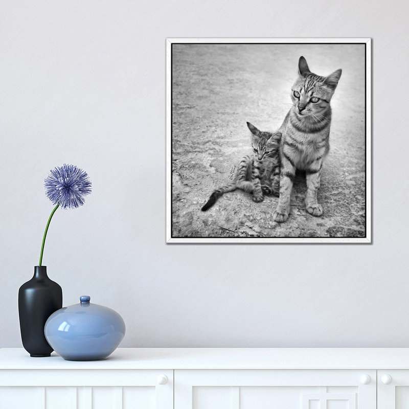 Never Leave Me Alone by Ben Heine - Print on Canvas, 45.72 cm H x 45.72 cm W, White Framed