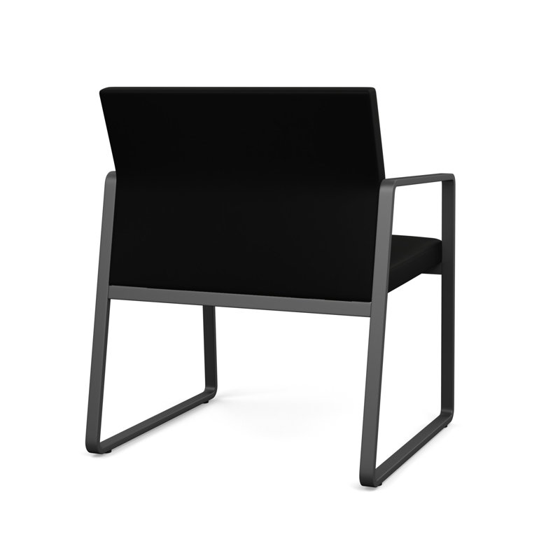 Chaise d'invité surdimensionnée Gansett, Anthracite, Vinyle noir Patriot Plus