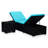 76.8" Long Reclining Single Chaise with Cushions and Table-55050697