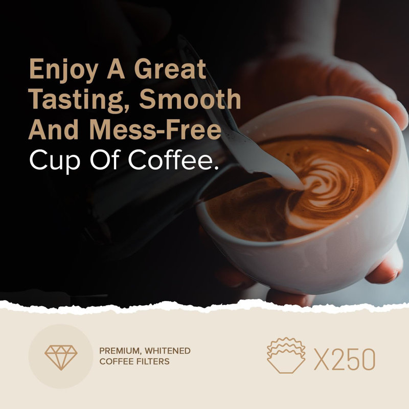 250 X 3 Pint Oxygen Whitened Basket Coffee Filter Papers – 90/240Mm