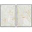 «Or et blanc, feuilles de jungle tropicale, images murales, art moderne, chambre à coucher rustique et minimaliste», 2 pièces-98554447-98554448