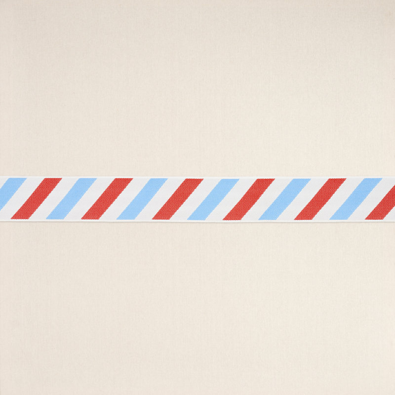 Schumacher x Mary McDonald Airmail Ii Indoor/Outdoor Tape, Red/Blue
