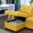 Linen Reversible Sleeper Sectional Sofa With Storage Chaise-1216646506-1234331797-1234331796