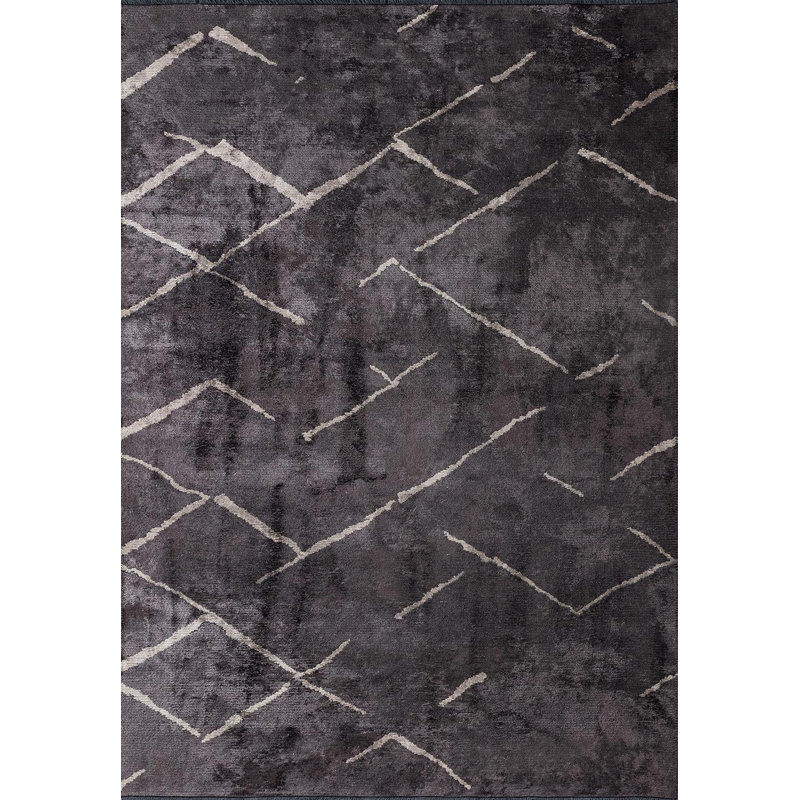 Rakip Abstract Hand Loom Indoor / Outdoor Area Rug, Rectangle 7'10" x 11'1"