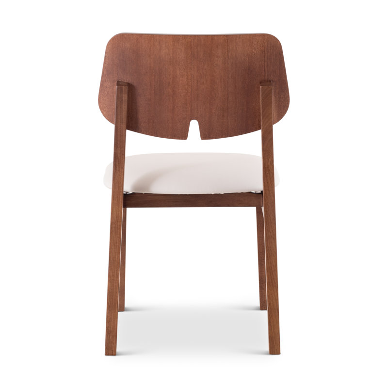 Modern Brazilian Beth Side Chair, Cream/Domasco