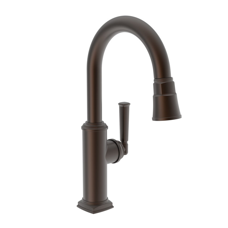 Zemora Single Handle Pull Down Bar Faucet, English Bronze