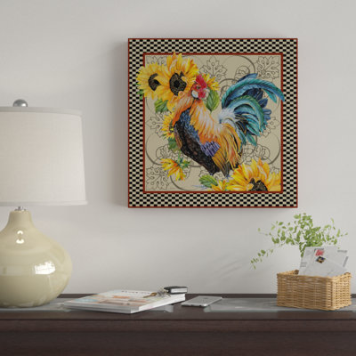 « tournesol coq », reproduction d’impression sur toile tendue