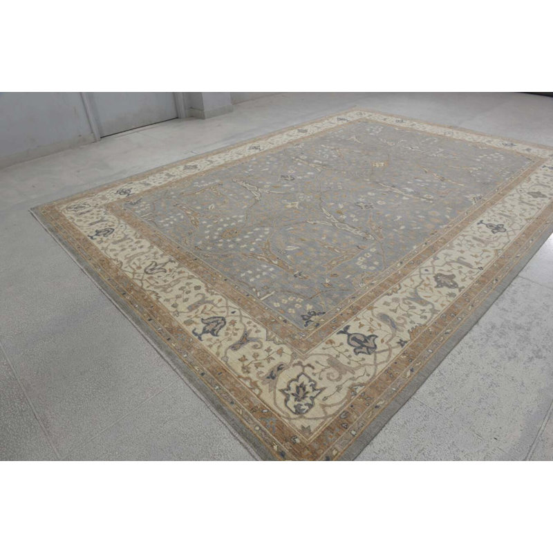 Transitional Hand Knotted Wool Oriental Indoor Rug