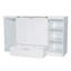 Lit simple avec garde-robe et tablettes de chevet - taille option blanche et compacte
