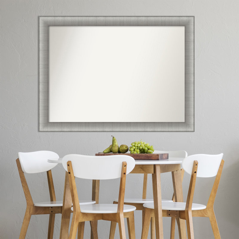 Miroir d'appoint mural en plastique gris, 31,75 po x 42,75 po