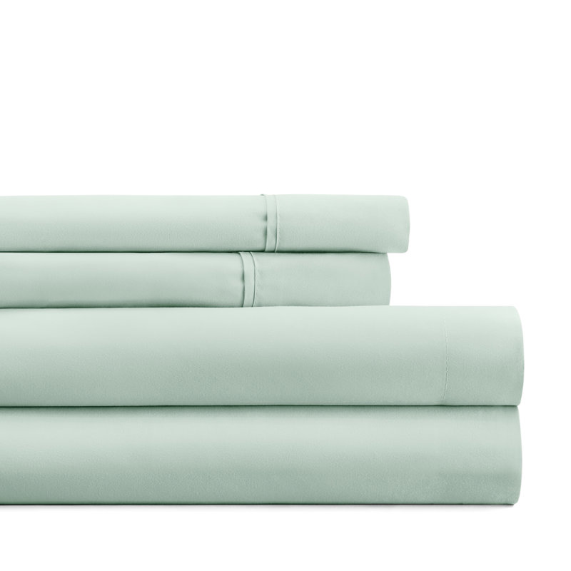 Ultra Soft Double Brushed 4 Piece Sheet Set – Deep Pocket Fade Resistant Bedding, Full Sheet Set with 2 Pillowcases, Mint