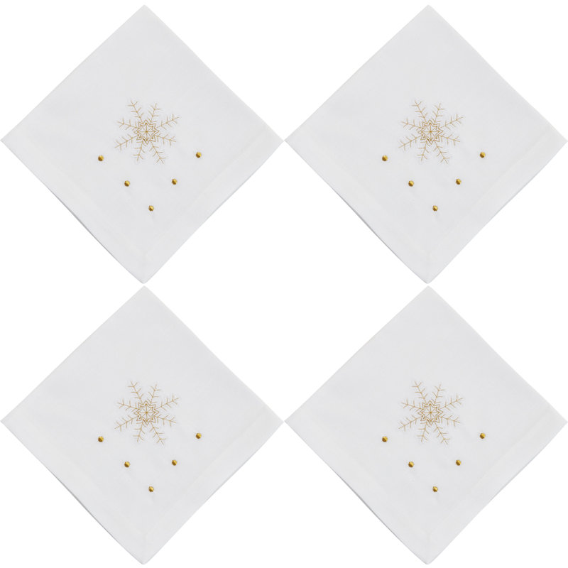 Worsham Collection Polyester Embroidered Square Napkin