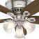 42" Builder Low Profile 5 - Blade Flush Mount Ceiling Fan with Pull Chain and Light Kit Included