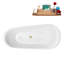 Baignoire autoportante 59 po avec drain interne 59 po Streamline