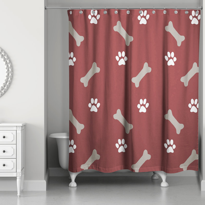 Rideau de douche Rosstallha, Rouge