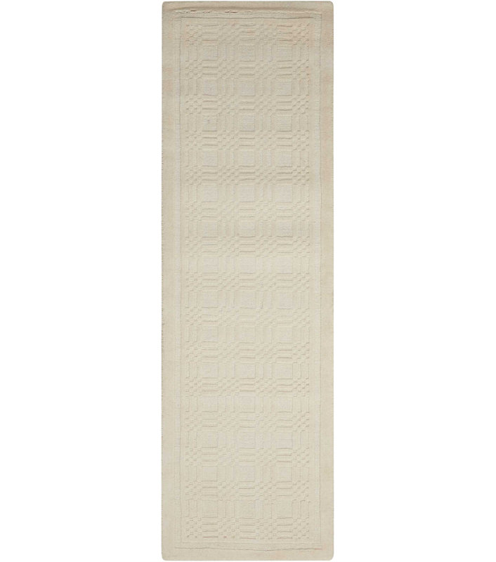 Tapis ivoire Tressa, Tapis de couloir 2 pi 3 po x 7 pi 6 po