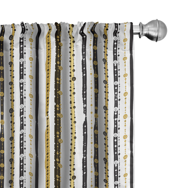 Striped Semi-Sheer Rod Pocket Curtain Panels, 28" x 84"