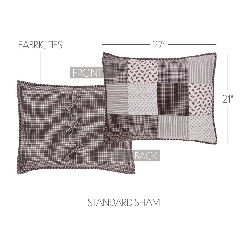 Florette 100% Cotton Pillow Sham, Standard/Twin