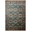 Tapis décoratif bleu à motif traditionnel bleu et beige-1856090929