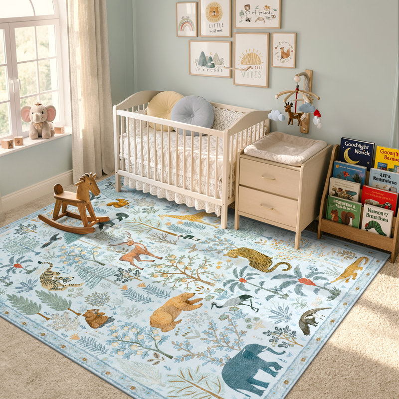 Tapis lavable pour salon moderne Goldene, Rectangle 5 pi x 7 pi