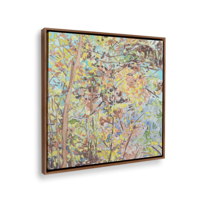 «Tangled Canopy I» par Melissa Wang, reproduction d'art sur toile, Brun, «Floater», reproduction encadrée sans passe-par